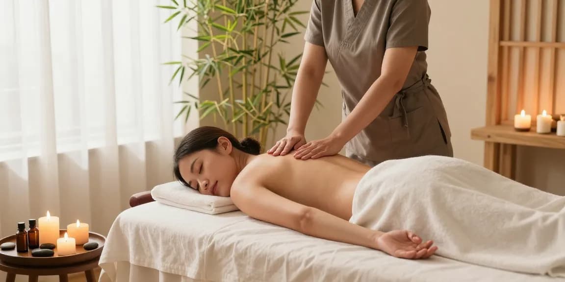 Experience the calming benefits of 모란출장마사지 in a serene spa environment.